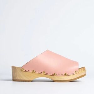 Youyou Sabot Girl’s Pink Wood Leather French Clogs Sabot Euro 30 US 13